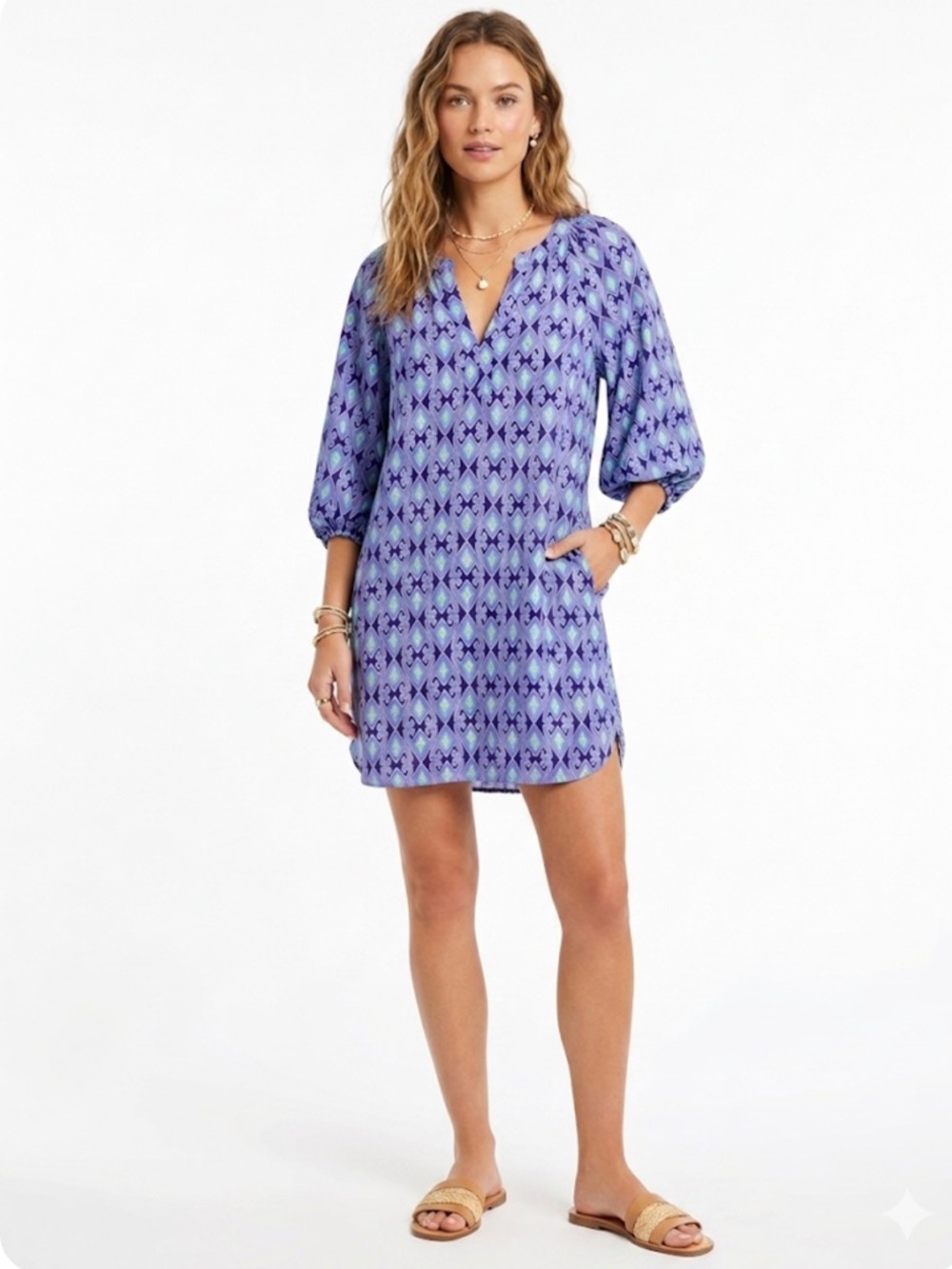 Alice & Trixie Geo Print 100% Silk size small‎